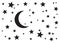 Moon and stars crescent