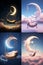 moon stars fantasy digital background