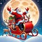 Moon stars night flight christmas holiday santa sleigh magic
