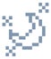 Moon and Stars Pixel 8 Bit Video Game Art Icon