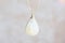 Moon stone sterling silver simple pendant on neutral background