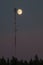 Moon and telecommunications tower