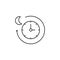 Moon, time, forward icon. Simple line, outline vector of icons for ui and ux, website or mobile application