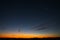 The moon and Venus on beautiful morning sky in Tokyo