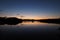 Moon and Venus over Paurotis Pond in the Everglades.