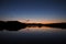 Moon and Venus over Paurotis Pond in the Everglades.