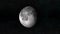 Moon in waning gibbous phase on a background of stars