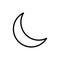 Moon, weather icon. Simple line, outline vector elements of forecast icons for ui and ux, website or mobile application