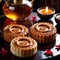 Mooncake , traditional popular sweet dessert cake