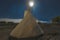 Moonlight on Indian Tepee at Ute Indian Museum, Montrose, Colorado