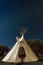 Moonlight on Indian Tepee at Ute Indian Museum, Montrose, Colorado