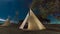 Moonlight on Indian Tepee at Ute Indian Museum, Montrose, Colorado