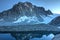 Moonlight landscape  - Le Portalet and Glacier d`Orny, Swiss Alps