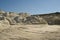 Moonlike rocky scenery at Sarakiniko Beach in Milos island, Greece