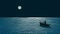Moonlit Boat Ride: A Psychological Phenomena Illustration