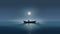 Moonlit Boat Ride: Surrealistic Minimalism In Realistic Scenery