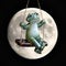 Moonlit frog on swing