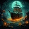 Moonlit Haunted Shipwreck