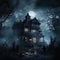 Moonlit Haunting: A Victorian Specter\\\'s Abode