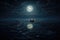 Moonlit Journey: A Serene Night on the Ocean Waves