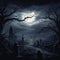 Moonlit Macabre: Unearthly Whispers in the Haunted Graveyard
