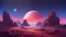 Moonlit Majesty: A Stunning 2D Landscape