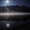 Moonlit Misty Mountain Lake