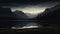 Moonlit Mountains: A Dark And Moody Landscape In Montana National Park