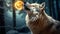 Moonlit Serenade. Gray Wolf\\\'s Haunting Howl in the Winter Forest