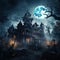 Moonlit Shadows: The Enigmatic Haunted Mansion under the Full Moon