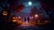 moonlit stroll, a halloween path for Two