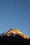 Moonlit sunset at Acher Castle in the Oza Forest, Western Valleys Natural Park, Huesca