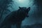 Moonlit Werewolf Howl A werewolf howling at the