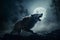 Moonlit Werewolf Howl A werewolf howling at the