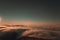 Moonrise, comet and stars landscape above the mountain in autumn season