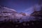 Moonrise on mountain peak in himalaya - winter spiti in himalayas