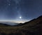 Moonrise in the mountains