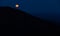 Moonrise over the Appalachian Mountains from Bearfence Mountain, Shenandoah National Park, Virginia.