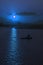 Moonrise over Athens Harbor