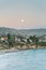 Moonrise over Crescent Bay in Laguna Beach, Orange County, California