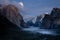 Moonrise over El Capitan