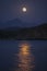 Moonrise over hills