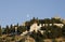 Moonrise over monastery