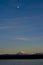 Moonrise over Mt. Baker.