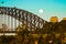 Moonrise over the Sydney Harbour Bridge