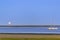 Moonrise Seascape at Ria Formosa conservation wetlands, Algarve.