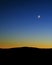 Moonrise and sunset over Beagle Point, Upper Buffalo Wilderness Area, Ozark National Forest, Arkansas