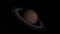Moons around Saturn, animation in 4k