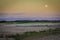 Moonscape over Tsiribihina river in Madagascar