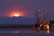 Moonset at Dawn, Steveston